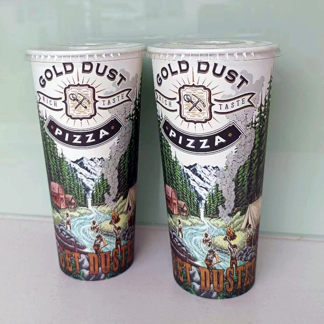 Gold Dust branded cups