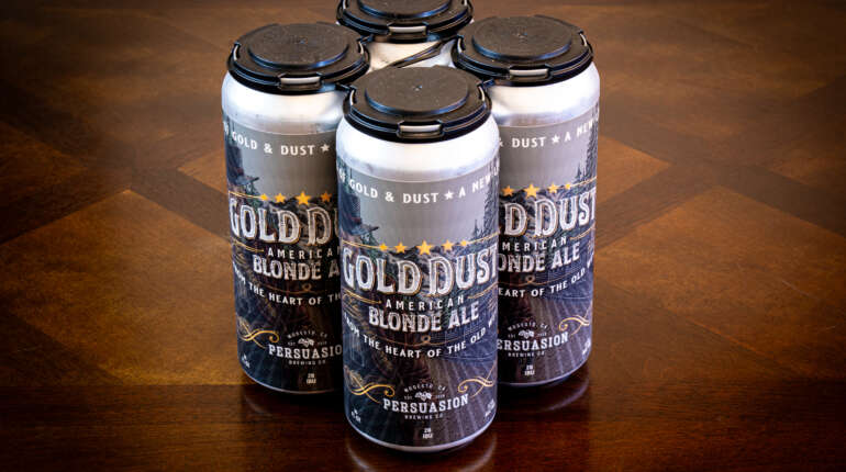 Case Study: Brewing Branding Success – Gold Dust Pizza Beer Label Production