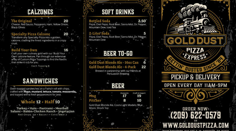 Case Study: Perfectly Branded Menus – Designing for Gold Dust Pizza Express